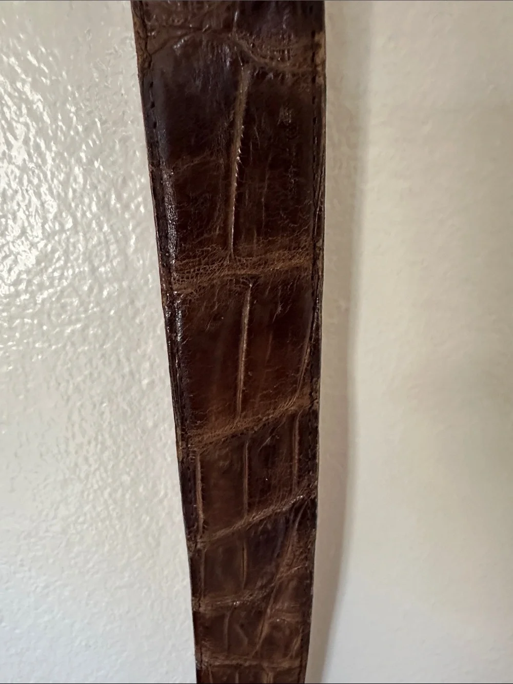 MEXICANA Dark Brown Croc-Embossed Leather Belt size 36